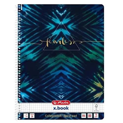 Herlitz New Batik Fearless Notebook A4 80 Sheets Blue - Navy (50044153)