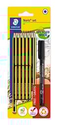 Pikkukuva 1 / 6: STAEDTLER kynäsarja Noris + ILMAINEN pysyvä tussi 318F läpipainopakkauksessa, lyijykynä (120-2): kovuusaste HB, - 1 kpl (120 BK12P3)