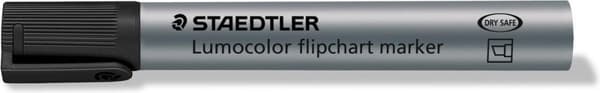 STAEDTLER Lumocolor blädderblocksmarkör 356B, svart Linjebredd: 2,0 - 5,0 mm, mejselspets, påfyllningsbar (356 B-9)