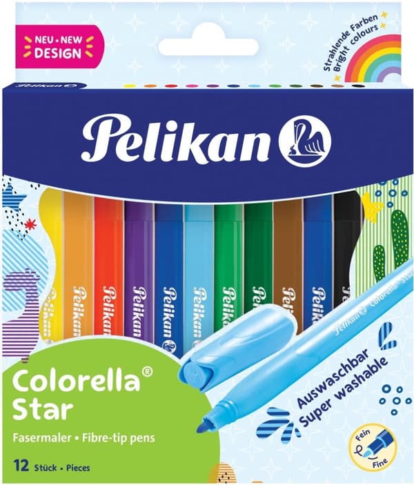 Pelikan Colorella Star huopakynä, kotelo 12 kappaletta