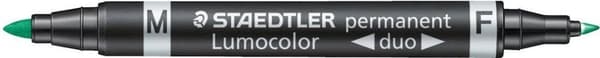 Lumocolor permanent markør duo 348-5 grøn (348-5)