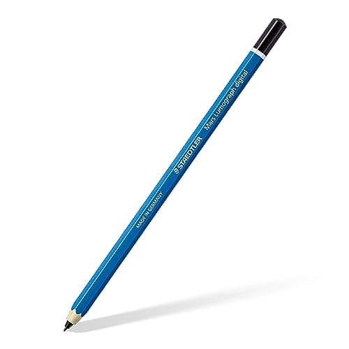 Staedtler Mars® Lumograph® digital klassisk digital penna med tryckkänslig skrivspets, med exakt skrivspets blå (180 22-3)