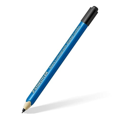 Staedtler Mars® Lumograph® digital jumbo digital penna med tryckkänslig skrivspets, med exakt skrivspets, raderknapp blå (180J 22-3)