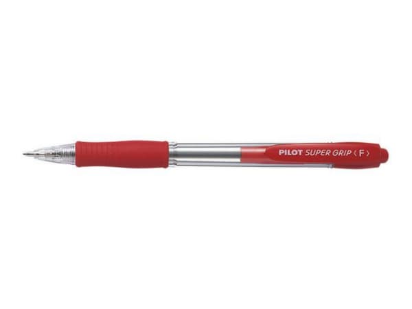 Kulepenn Pilot Supergrip F Rød (12 stk) (1 stk.)