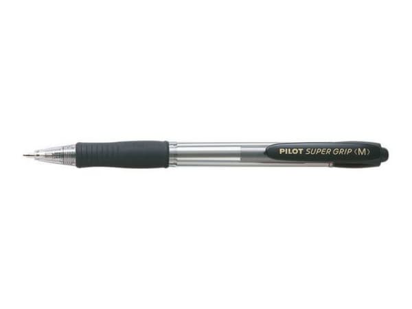Kulepenn Pilot Supergrip M Sort (12 stk) (1 stk.)