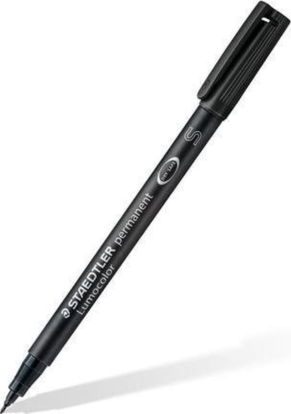 Tuschpenna Staedtler Lumocolor 313 permanent S svart - 10 st