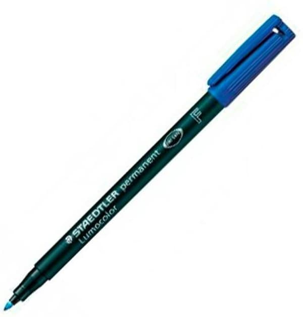 Filtpen Staedtler Lumocolor 318 permanent F blå - 10 stk