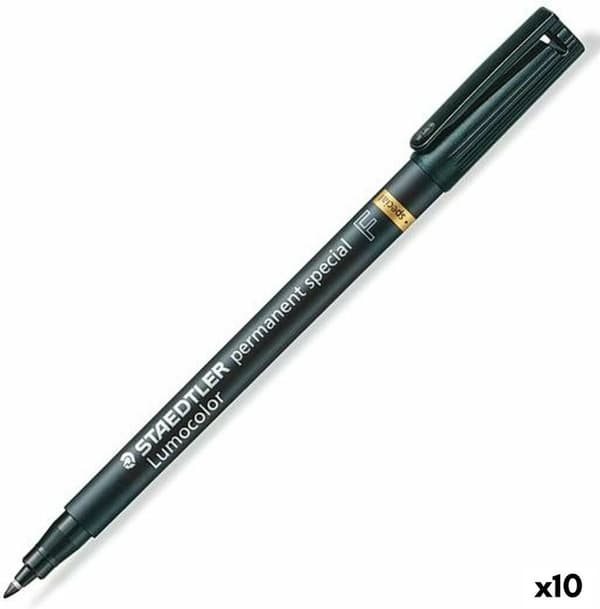 Tuschpenna Staedtler Lumocolor 319 special permanent F svart - 10 st.