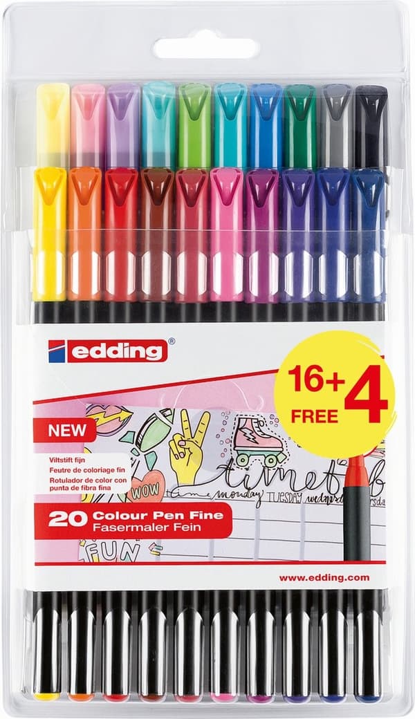 edding tusch 1200 4-1200-20-S099 assorteret 20 stk (4-1200-20-S099)