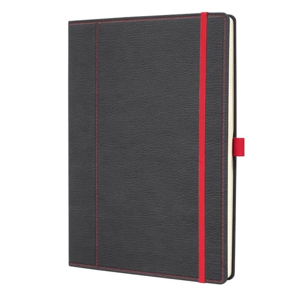 Sigel anteckningsbok - Conceptum - A4 - 194 sidor - 80 gram - prickar - grå/röd - SI-CO694