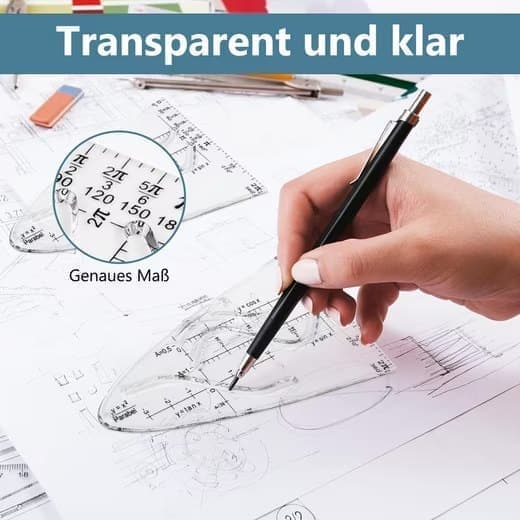 Parabelmall 2/4-pack 12,2x6,9 cm för Matematik och Design