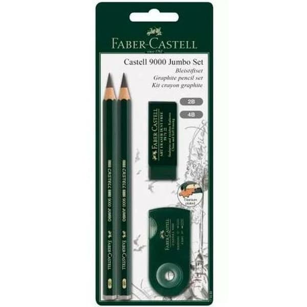 Set med pennor Faber-Castell Svart (5 antal)