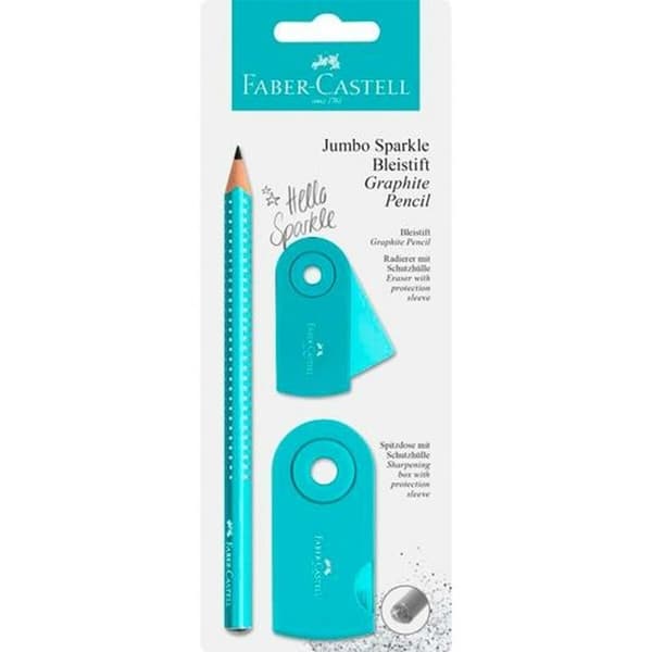 Set med pennor Faber-Castell Turkos (3 Delar) (20 antal)