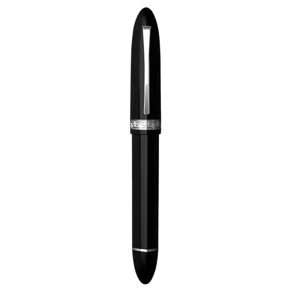 Fountain Pen, EF Nib, Piston Filling,sort sølv klip