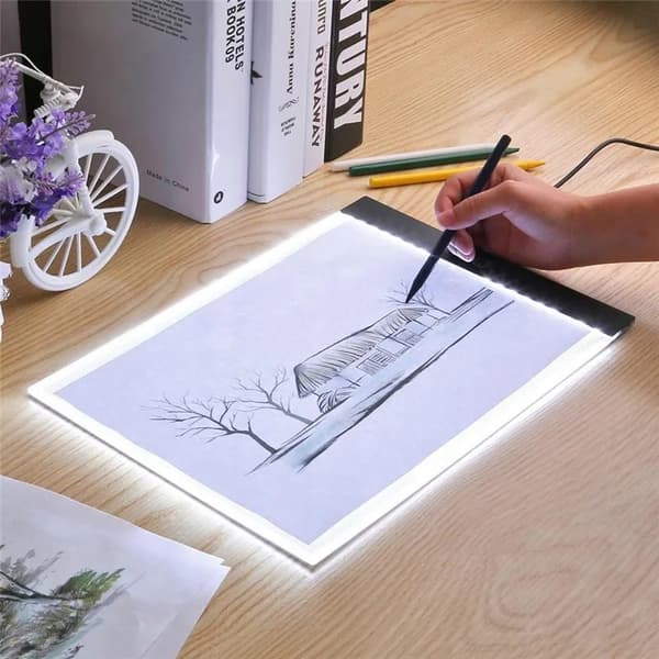 A4 LED-BELYSET TAVLA FÖR SKISSNING, BÄRBAR RITNING
