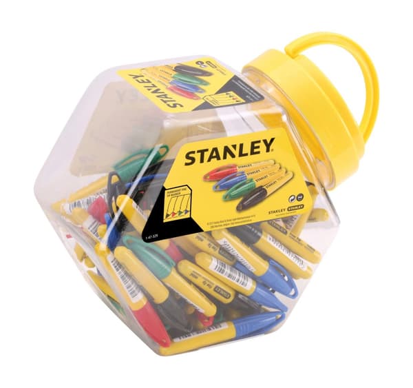 473291 Mini tuscher 4 farver rund spids Stanley