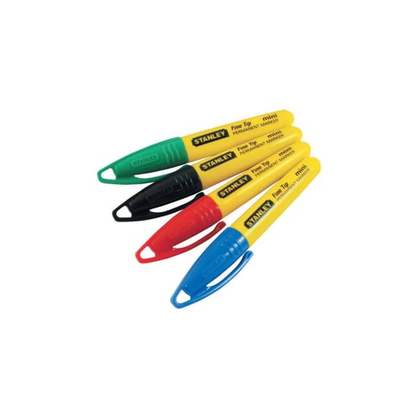 473291 Mini tuscher 4 farver rund spids Stanley