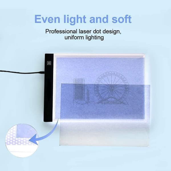 A4 LED-piirustustaulu - Valopöytä / Valotaulu - Kannettava
