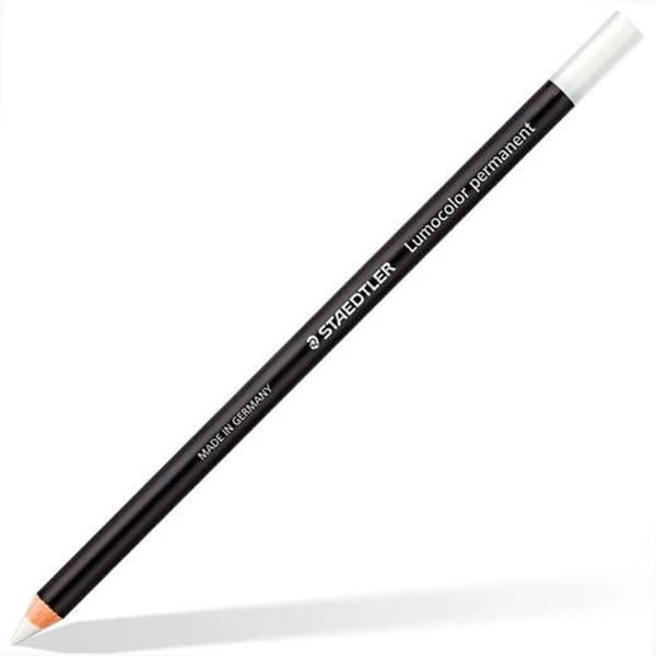 Lyijykynät Staedtler Lumocolor Permanent Glasochrom Pysyvä Valkoinen (12 osaa)