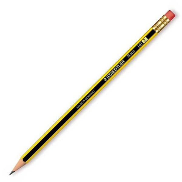 Blyertspenna med suddgummi Staedtler Noris 122 HB (12 antal)