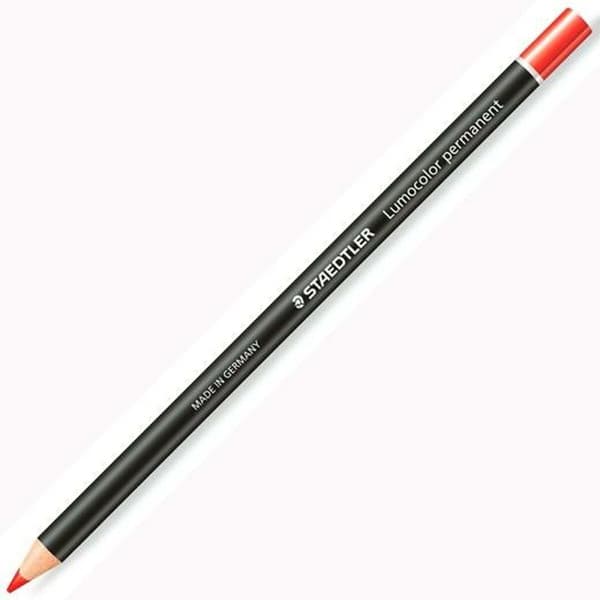 Lyijykynät Staedtler Lumocolor Permanent Glasochrom Pysyvä Punainen (12 osaa)