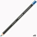 Miniatyrbillede 1 af 2: Blyanter Staedtler Lumocolor Permanent Glasochrom Fastansat Blå (12 enheder)