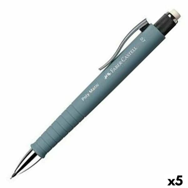 Blyholder for trykkblyant Faber-Castell Poly Matic Grå 0,7 mm (5 enheter)