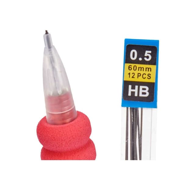 Blyholder for trykkblyant Pincello 475 Blå Rød Grønn Bly 0,5 mm (12 enheter)
