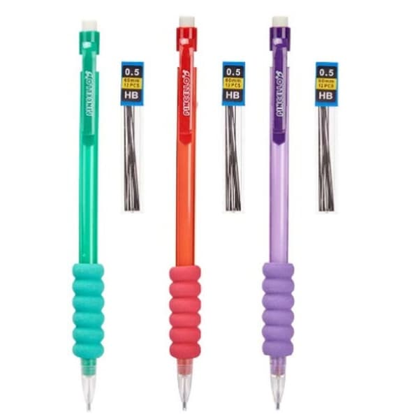 Blyholder for trykkblyant Pincello 475 Blå Rød Grønn Bly 0,5 mm (12 enheter)