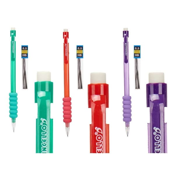 Blyholder for trykkblyant Pincello 475 Blå Rød Grønn Bly 0,5 mm (12 enheter)