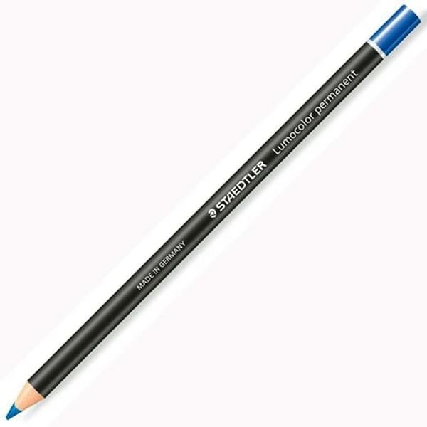 Blyanter Staedtler Lumocolor Permanent Glasochrom Fastansat Blå (12 enheder)
