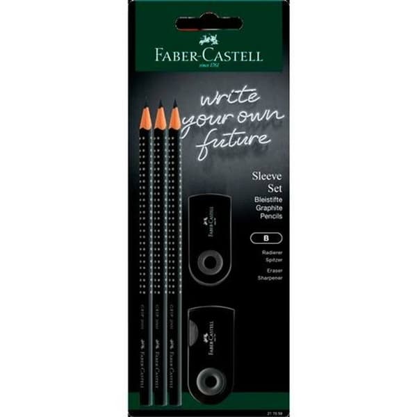 Skrivset Faber-Castell Svart Triangulär B 5 Delar