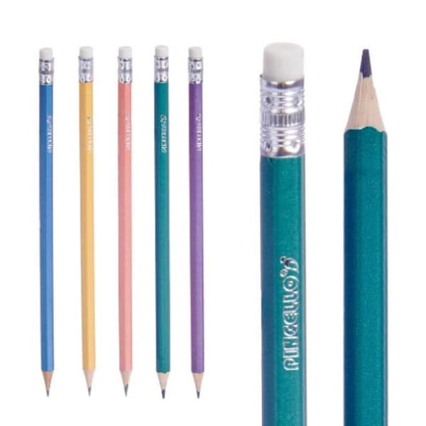 Set med pennor Pincello 499 Gul Blå Grön Multicolour Orange Bakverk (12 antal)