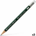 Miniatyrbild 1 av 4: Blyertspenna med suddgummi Faber-Castell 9000 B Sexkantig B (3 antal)