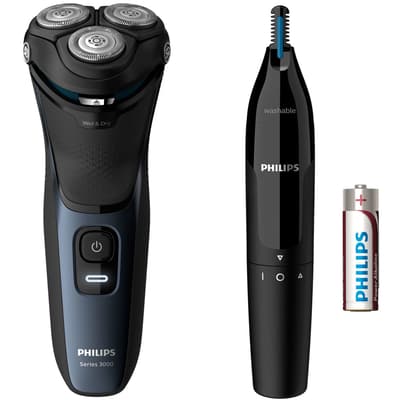 Philips Barbermaskine S3134 + Næsetrimmer NT1150