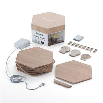 Nanoleaf Elements Wood Look Hexagons Starter Kit- 7 Panels