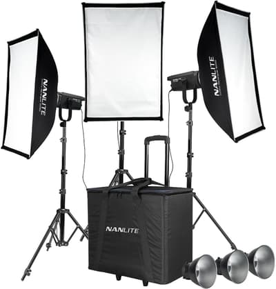 Nanlite FS-150 LED 3 Light Kit With Stand