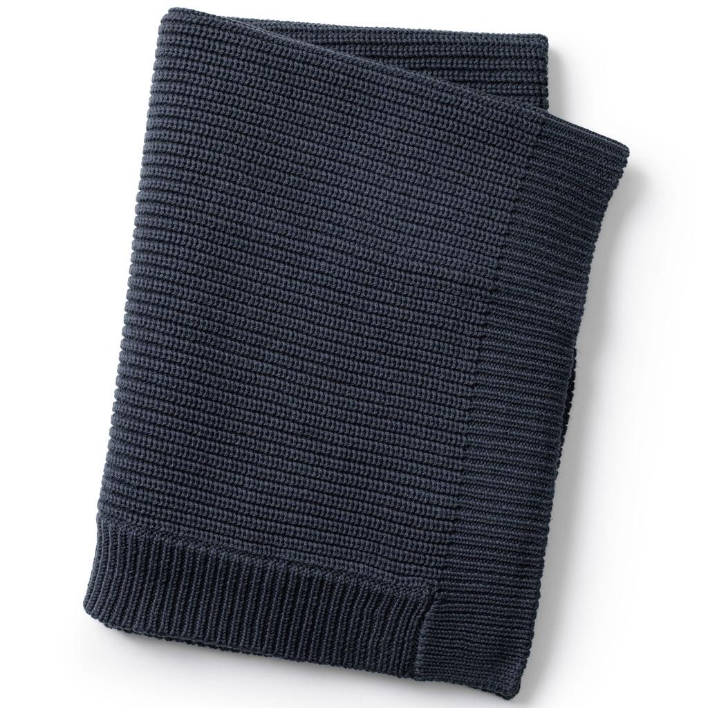 Elodie Details Wool Knitted Blanket- Juniper Blue