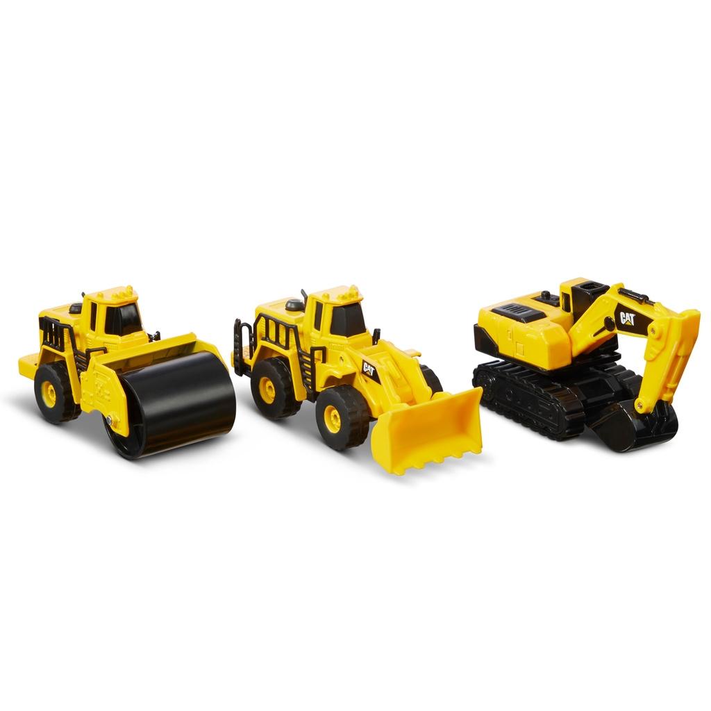 CAT Metall 3-p Wheel loader+Steamroller+Excavator