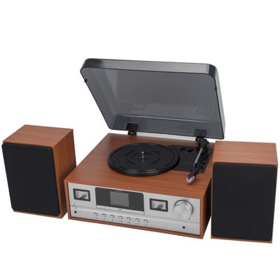 Denver MRD-52 Retro Music System Lightwood TT/BT/DAB+/FM/CD 2x5W