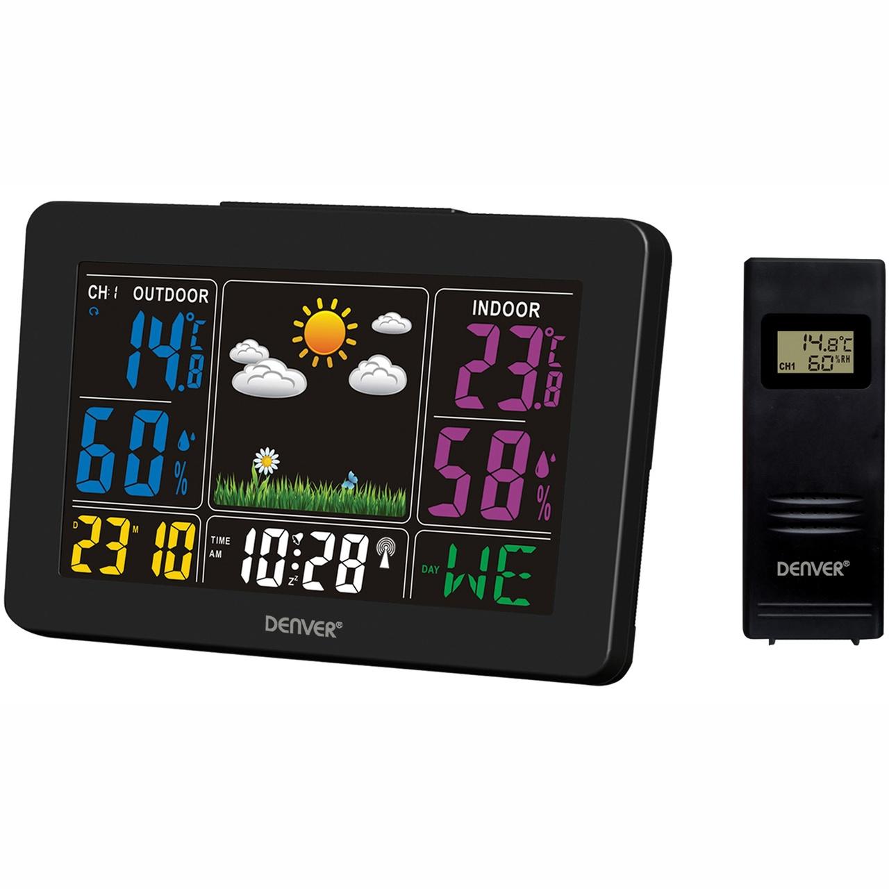 Denver Weather Station with clock/alarm WS-540 Black