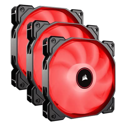 Corsair AF120 LED Red 120mm, Triple Pack