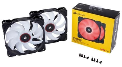 Corsair AF140 LED Red 140mm, Dual Pack