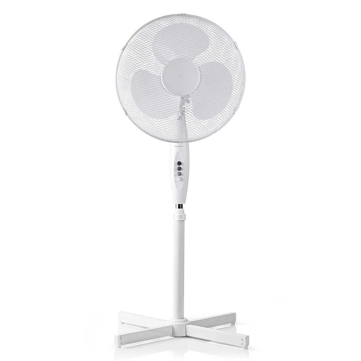Nedis Stativfläkt Justerbar höjd 40 cm diameter 3 hastigheter, Vit