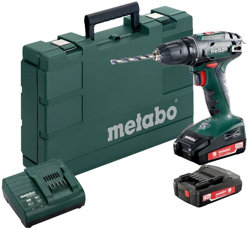 Metabo BS 18 2x18V 2 Ah Li-Ion, Borrskruvdragare