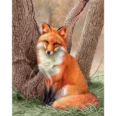 Timantti maalaus 5D DIY Diamond Painting Fox STL.30 * 40cm