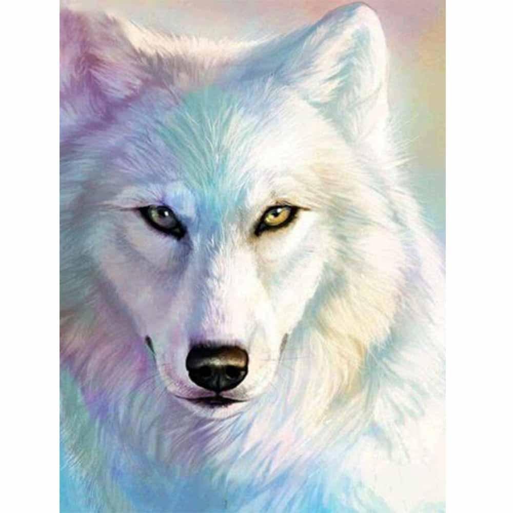 Diamond maleri 5d DIY Diamond Painting Wolf STL.55 * 65cm