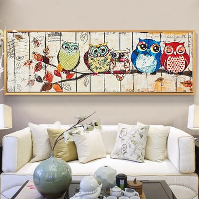 Diamantmaleri 5D DIY diamantmaleri Ugler størrelse 110 * 40cm