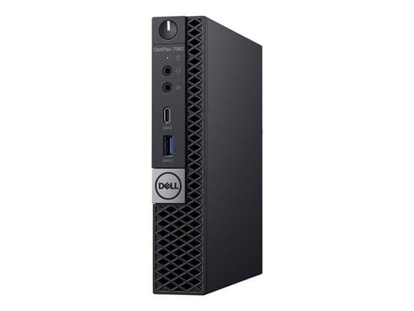 Dell OptiPlex 7060 - Mikro - 1 x Core i7 8700T / 2.4 GHz - RAM 8 GB - SSD 256 GB - UHD Graphics 630 - GigE - Win 10 Pro 64-bitars - skärm: ingen - BTS