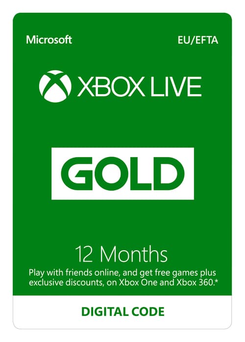 Xbox LIVE Prepaid 12 Month Gold MembershipCard